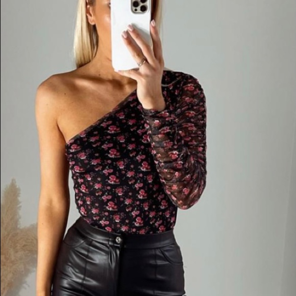 In the style off the shoulder bodysuit